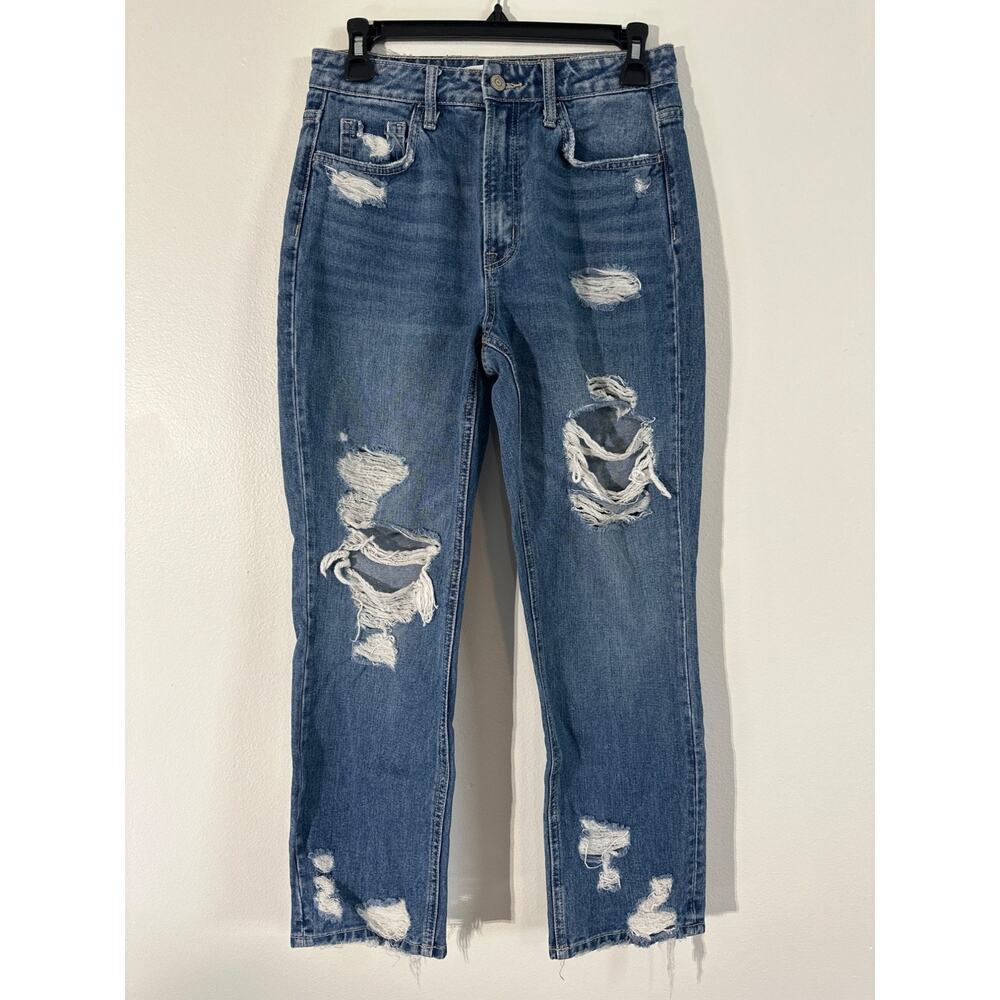 Flying Monkey Ultra High Rise Straight Ripped Jeans Size 26